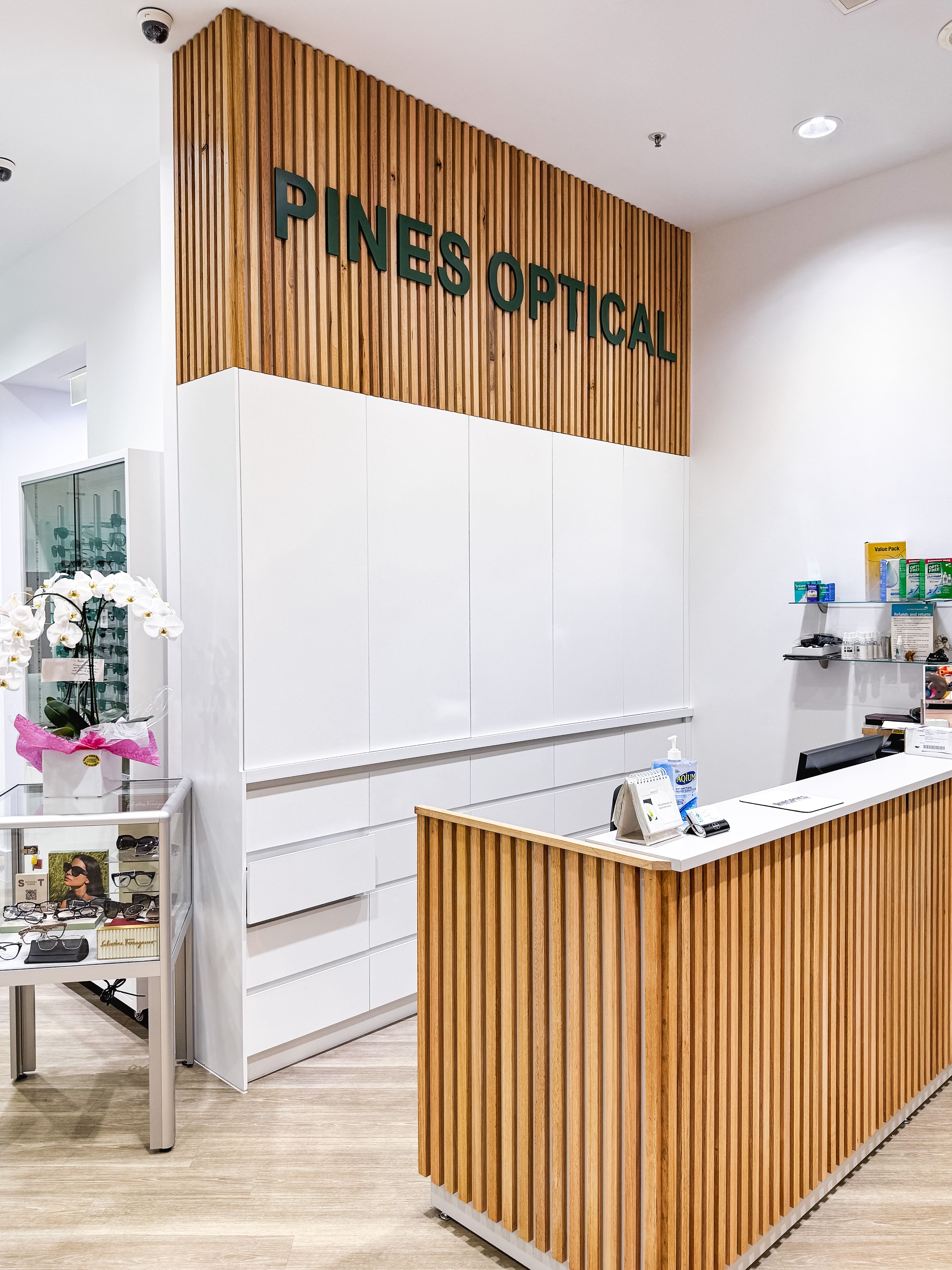 pines optical shop fitout
