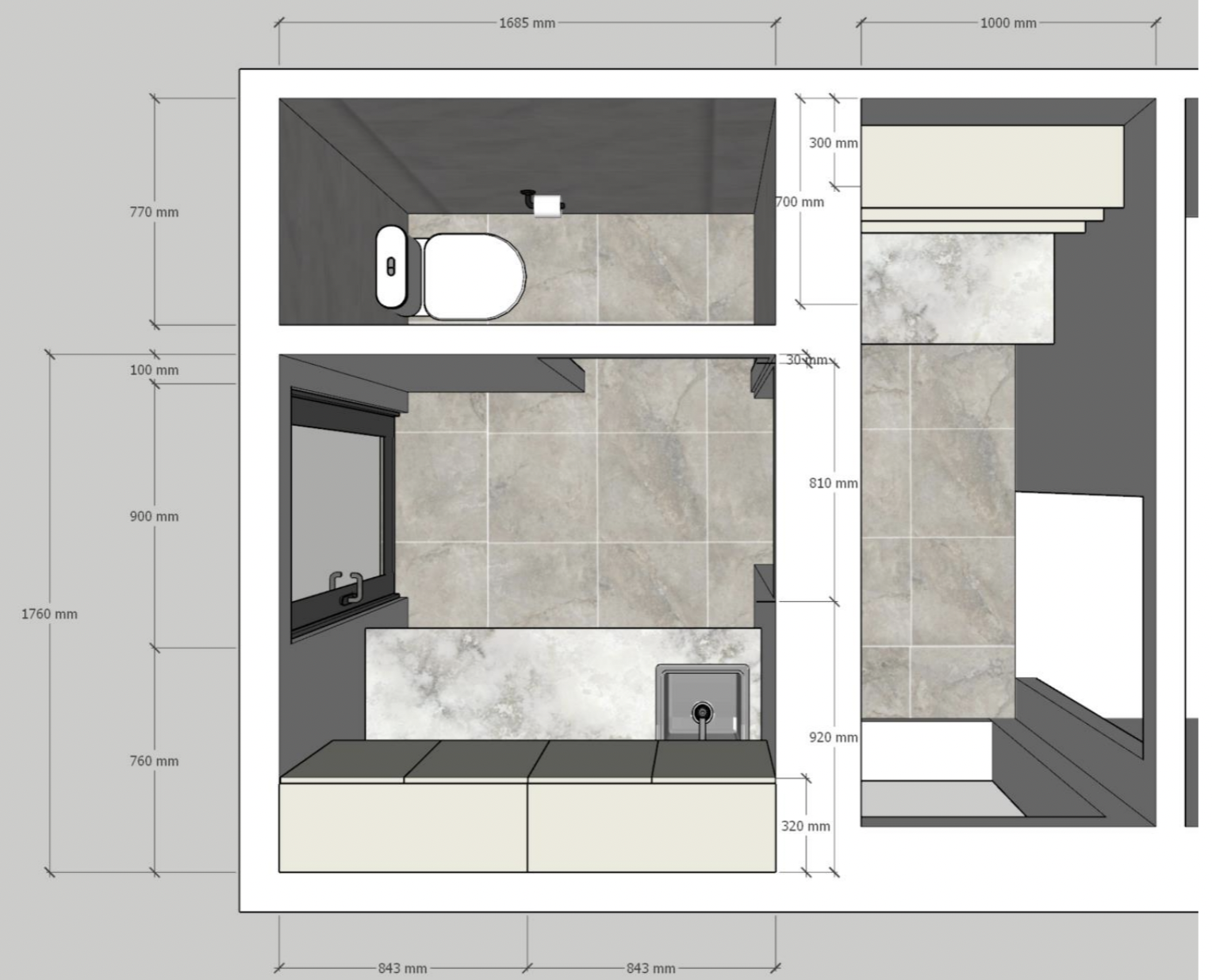 tharratt st bathroom renovation - design