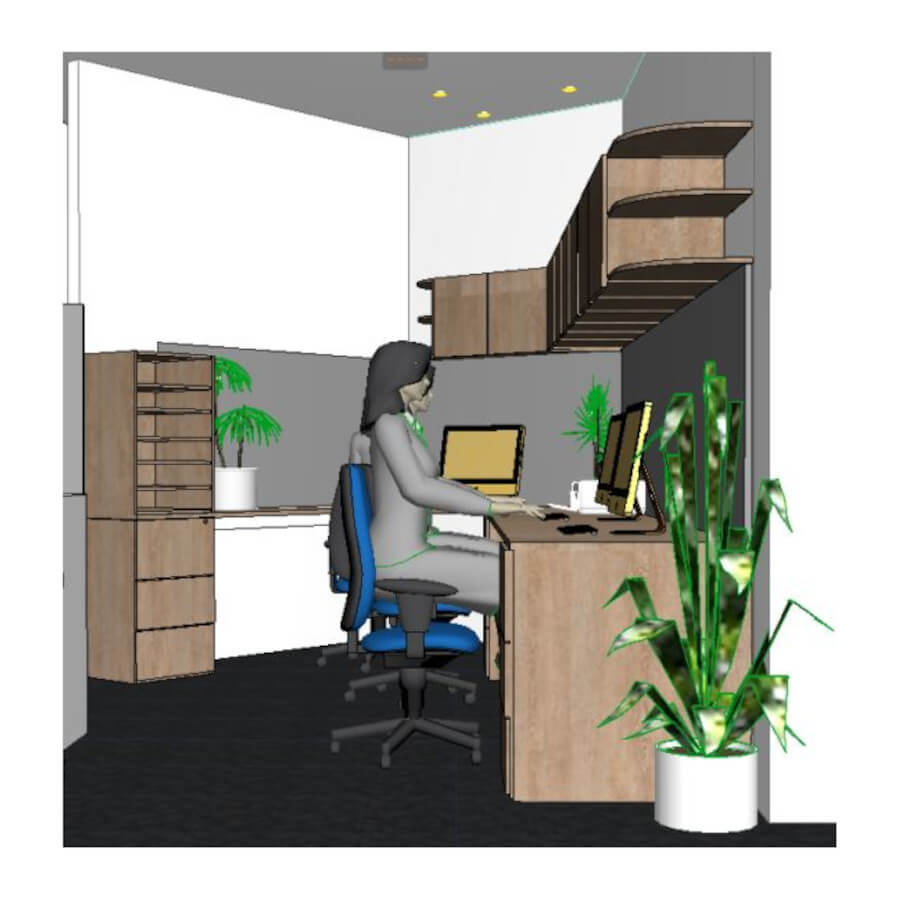WUMe Back of House Workstation Elevation C