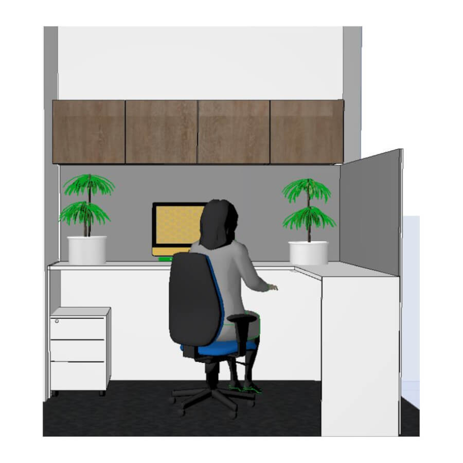 WUMe Back of House Workstation Elevation D
