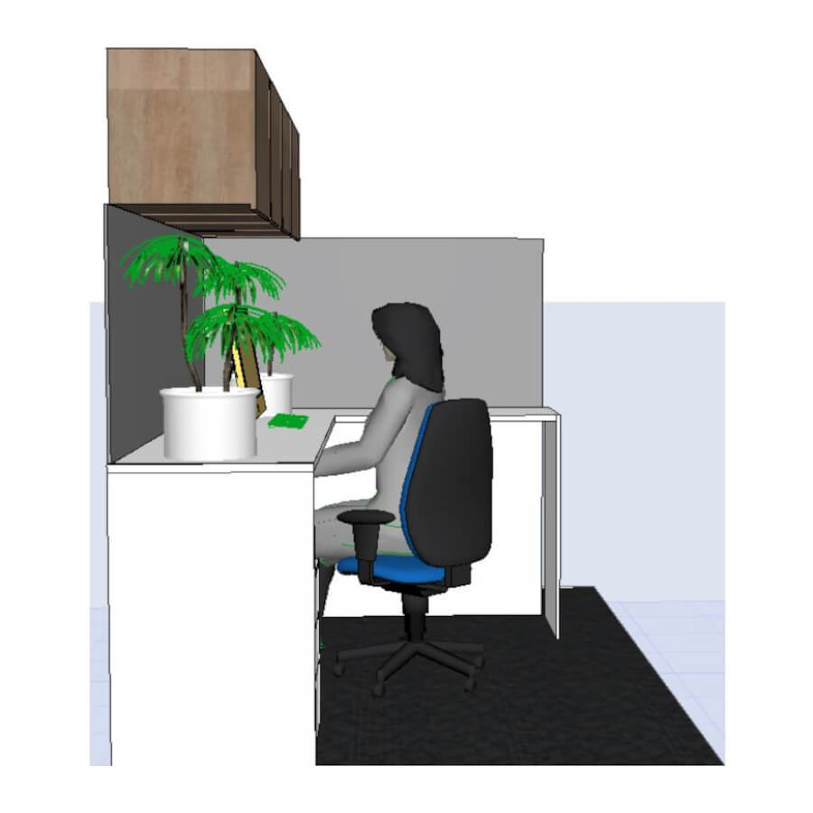 WUMe Back of House Workstation Elevation E