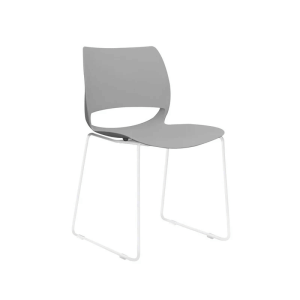 Vogue Range - Plastic Seat & Back White Sled Frame